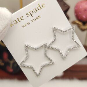 Kate Spade New York Seeing Stars Pave Star Stud Earrings Silver Tone